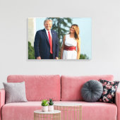 Donald Trump & Melania 4. Juli 2020 Leinwanddruck (Insitu (Wohnzimmer))