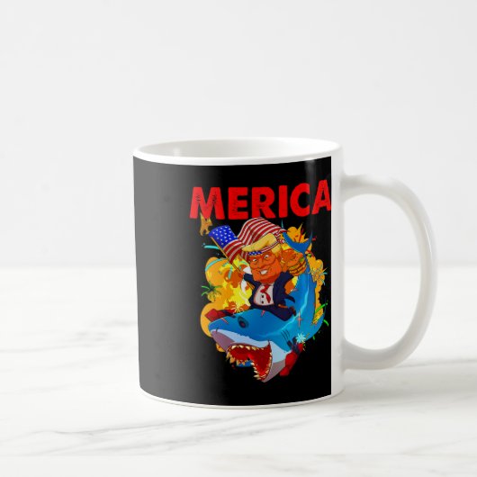 Donald Trump Merica Für Frauen Männer Kinder Ameri Kaffeetasse (Rechts)