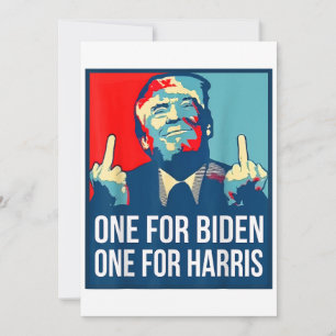 Donald Trump Middle Finger Biden Harris America Re Einladung