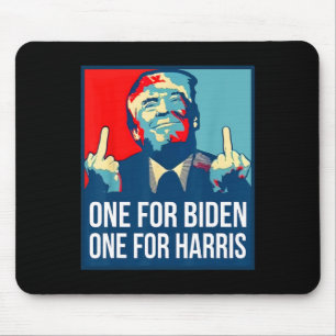 Donald Trump Middle Finger Biden Harris America Re Mousepad