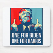 Donald Trump Middle Finger Biden Harris America Re Mousepad (Vorne)