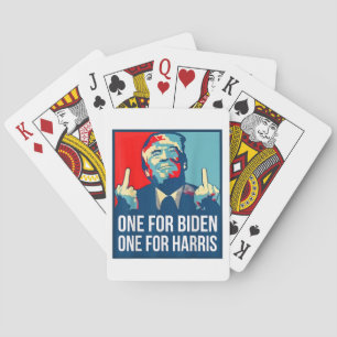 Donald Trump Middle Finger Biden Harris America Re Spielkarten