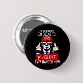 Donald Trump Middle Finger Dreht ab Pro Republ Button (Vorne & Hinten)