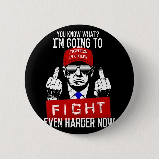 Donald Trump Middle Finger Dreht ab Pro Republ Button (Vorderseite)