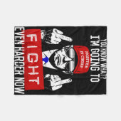 Donald Trump Middle Finger Dreht ab Pro Republ Fleecedecke (Vorderseite (Horizontal))