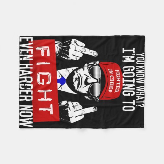 Donald Trump Middle Finger Dreht ab Pro Republ Fleecedecke (Vorderseite (Horizontal))