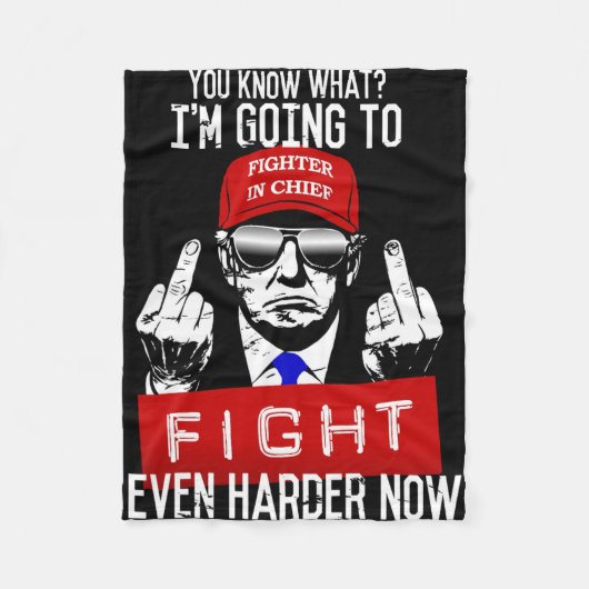 Donald Trump Middle Finger Dreht ab Pro Republ Fleecedecke (Vorderseite)