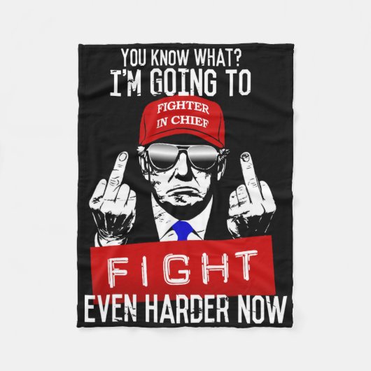 Donald Trump Middle Finger Dreht ab Pro Republ Fleecedecke (Vorderseite)