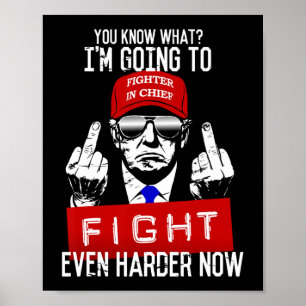 Donald Trump Middle Finger Dreht ab Pro Republ Poster