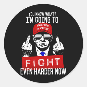 Donald Trump Middle Finger Dreht ab Pro Republ Runder Aufkleber