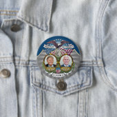 Donald Trump & Mike Pence Jugate Foto Blue 2020 Button (Beispiel)