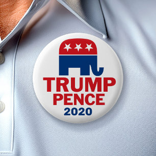 Donald Trump & Mike Pence Republikaner Elefant 202 Button