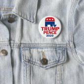 Donald Trump & Mike Pence Republikaner Elefant 202 Button (Beispiel)