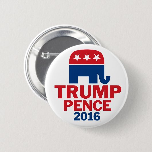 Donald Trump & Mike Pence Republikaner Elephant Button (Vorne & Hinten)