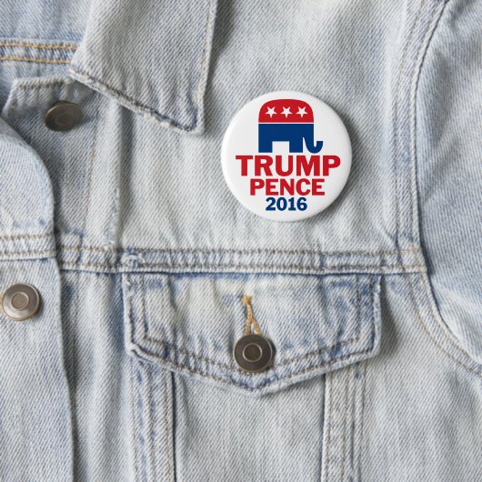 Donald Trump & Mike Pence Republikaner Elephant Button (Beispiel)