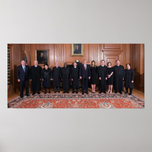 Donald Trump mit den Richtern des Obersten Poster