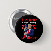Donald Trump mit der Fahne Trumps, der die Schuld Button (Vorne & Hinten)
