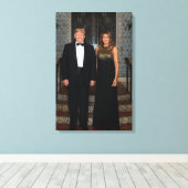 Donald Trump mit First Lady Melania Leinwanddruck (Insitu (Holzboden))