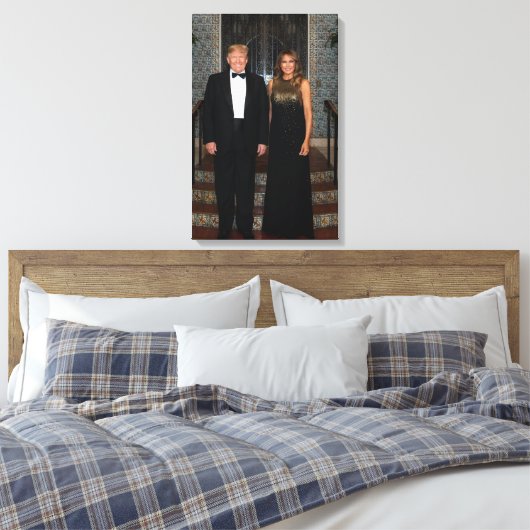 Donald Trump mit First Lady Melania Leinwanddruck (Insitu (Schlafzimmer))