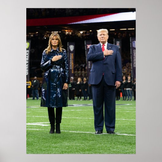 Donald Trump mit First Lady Melania Poster (Vorne)