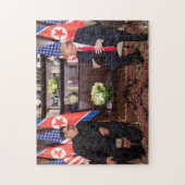 Donald Trump mit Kim Jong Un in Singapur Puzzle (Vertikal)