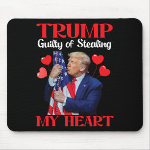 Donald Trump mit US-Flagge Trump schuldig des Steh Mousepad