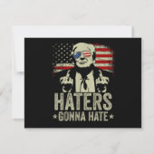 Donald Trump Mittelfinger Einladung (Rückseite)