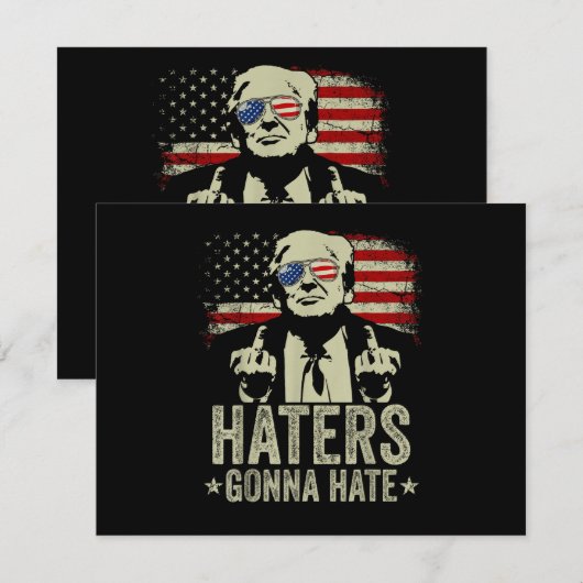 Donald Trump Mittelfinger Einladung (Vorne/Hinten)