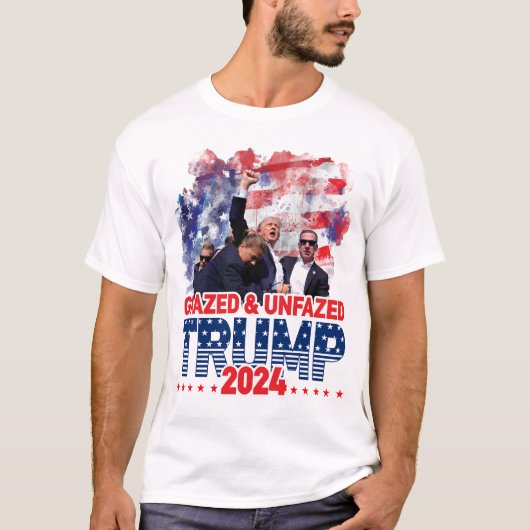 Donald Trump: Mordversuch Amerika 2024 T-Shirt (Vorderseite)