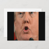 Donald Trump Mouth Postkarte (Vorne/Hinten)