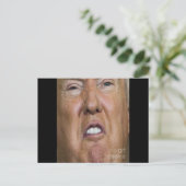 Donald Trump Mouth Teeth Biting Postkarte (Stehend Vorderseite)