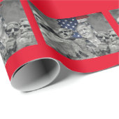 DONALD TRUMP MT.RUSHMORE CHRISTMAS WRAPPPAPIER GESCHENKPAPIER (Rolleneckpunkt)