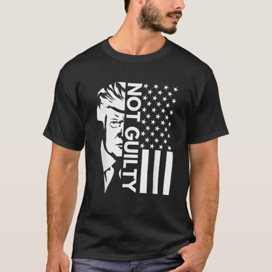 Donald Trump Mugshot 2024 Not Guilty Support USA T-Shirt (Vorderseite)