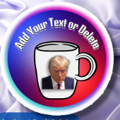 Donald Trump Mugshot Custom Text Election Policies Aufkleber