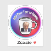 Donald Trump Mugshot Custom Text Election Policies Aufkleber (Blatt)