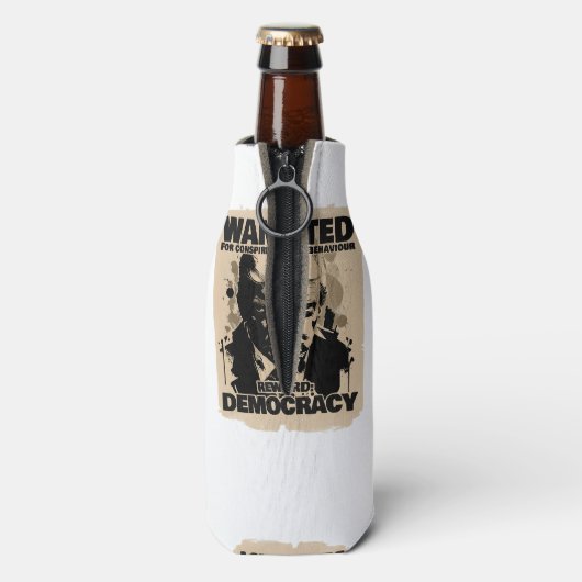 Donald Trump Mugshot Gewollt Poster - Georgia Coun Flaschenkühler (Flasche Rückseite)