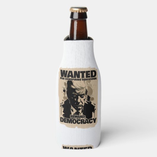 Donald Trump Mugshot Gewollt Poster - Georgia Coun Flaschenkühler (Flaschenvorderseite)