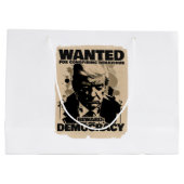 Donald Trump Mugshot Gewollt Poster - Georgia Coun Große Geschenktüte (Rückseite)