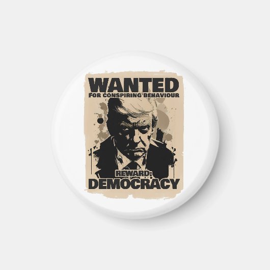 Donald Trump Mugshot Gewollt Poster - Georgia Coun Magnet (Vorne)