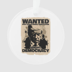 Donald Trump Mugshot Gewollt Poster - Georgia Coun Ornament