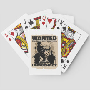 Donald Trump Mugshot Gewollt Poster - Georgia Coun Spielkarten