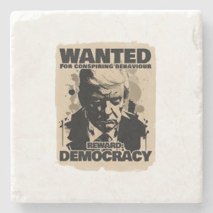 Donald Trump Mugshot Gewollt Poster - Georgia Coun Steinuntersetzer