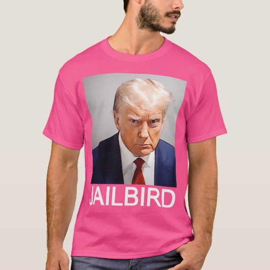 Donald Trump Mugshot Jailbird T-Shirt (Vorderseite)