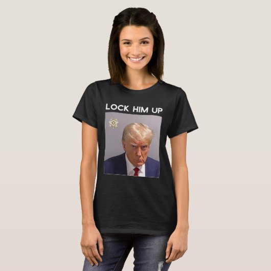 Donald Trump Mugshot Lock Ihn Up Trump Tasse Shot T-Shirt (Vorne ganz)