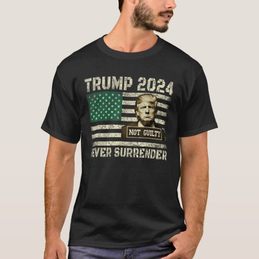 Donald Trump Mugshot Präsident Trump nie überstehe T-Shirt (Vorderseite)
