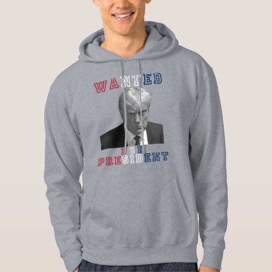Donald Trump Mugshot Wollte für Präsident 2024 Hoodie (Vorderseite)