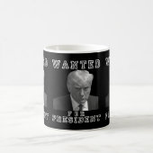 Donald Trump Mugshot Wollte für Präsident 2024 Kaffeetasse (Mittel)