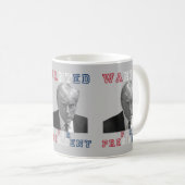 Donald Trump Mugshot Wollte für Präsident 2024 Kaffeetasse (VorderseiteRechts)