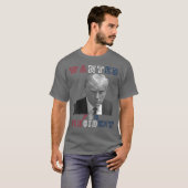 Donald Trump Mugshot Wollte für Präsident 2024 T-Shirt (Vorne ganz)