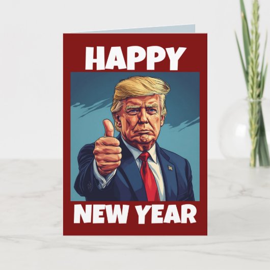 DONALD TRUMP NEW YEARS 2026 GREETING CARD FEIERTAGSKARTE (Vorderseite)